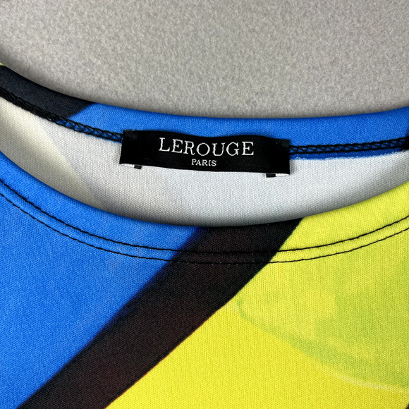 Lerouge Abstract Face Dress Womens XL Pockets Artsy Pop Art Colorful Bright - Picture 5 of 13